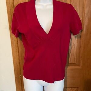 Old Navy Deep Red V-Neck Sweater